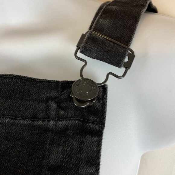 Madewell Skinny Overalls Denim XS Black Lunar Wash Chewed Hem Pockets - Picture 8 of 15